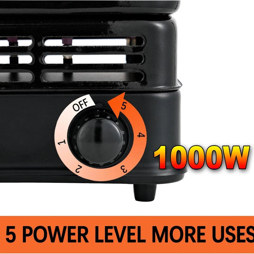 1000W Square Multipurpose Coal Burner Electric Charcoal Starter Shisha Hookah Stove with Detachable Handle Fast Burner