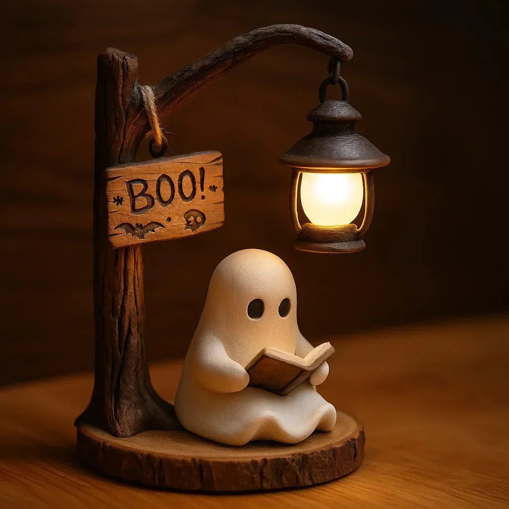 Halloween Witch Ghost 3D Lamp Lantern Decorative Resin Lantern