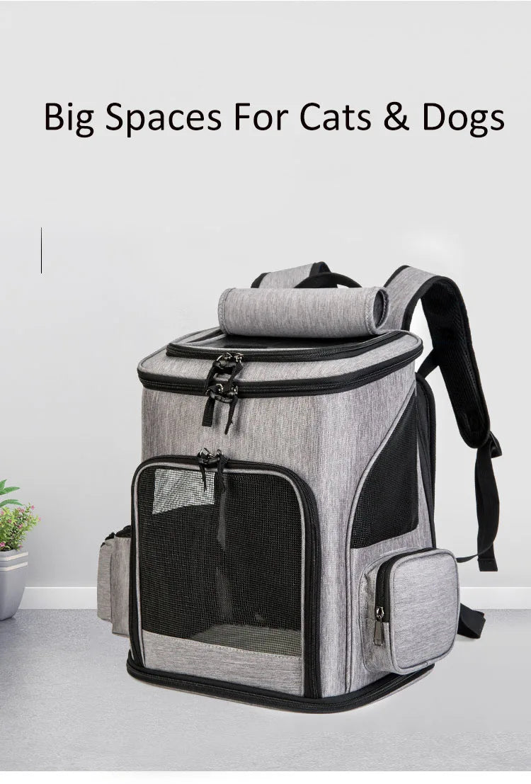 Astronaut Expandable Pet Backpack, Portable, Foldable, Transport, Travel Bag, Breathable Space Capsule, Cat & Dog Puppy Carrier
