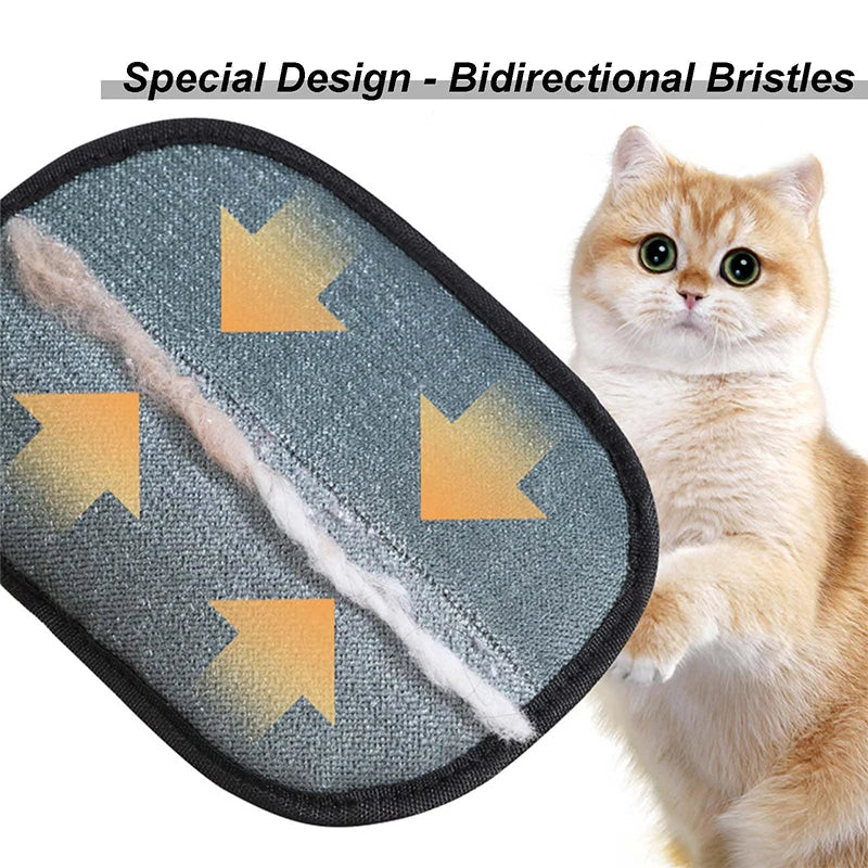 Pet Electrostatic Hair Removal Gloves Dog Cat Hair Removal Brush Gloves Hair Adhesive Gloves Carpet Clothing Hair Cleaning Brush