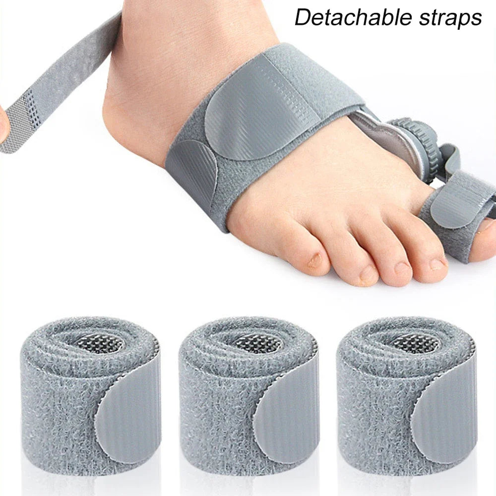 Bunion Corrector for Women & Men - Adjustable Knob Brace with Toe Separator & Anti-Slip Heel Strap, Big Toe Pain Relief (1PC)