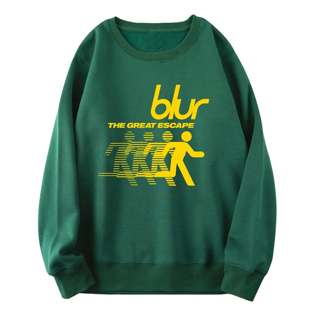 Blur Band The Great Escape Sweatshirt Rock Band Fashion Crewneck Clothing Retro Tops Women Men Long Sleeve Streetwear Trendy