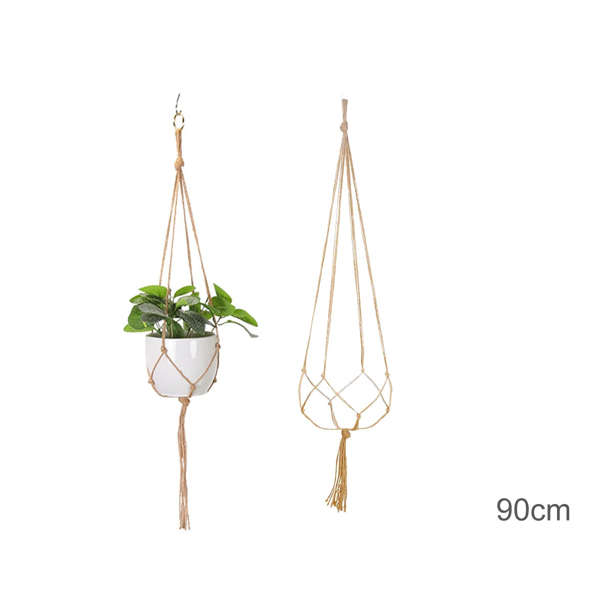 Handmade Macrame Plant Hanging Basket Garden Pots Holder Balcony Macrame Wall Hanging Decoration Knotted Lifting Rope Home Decor
