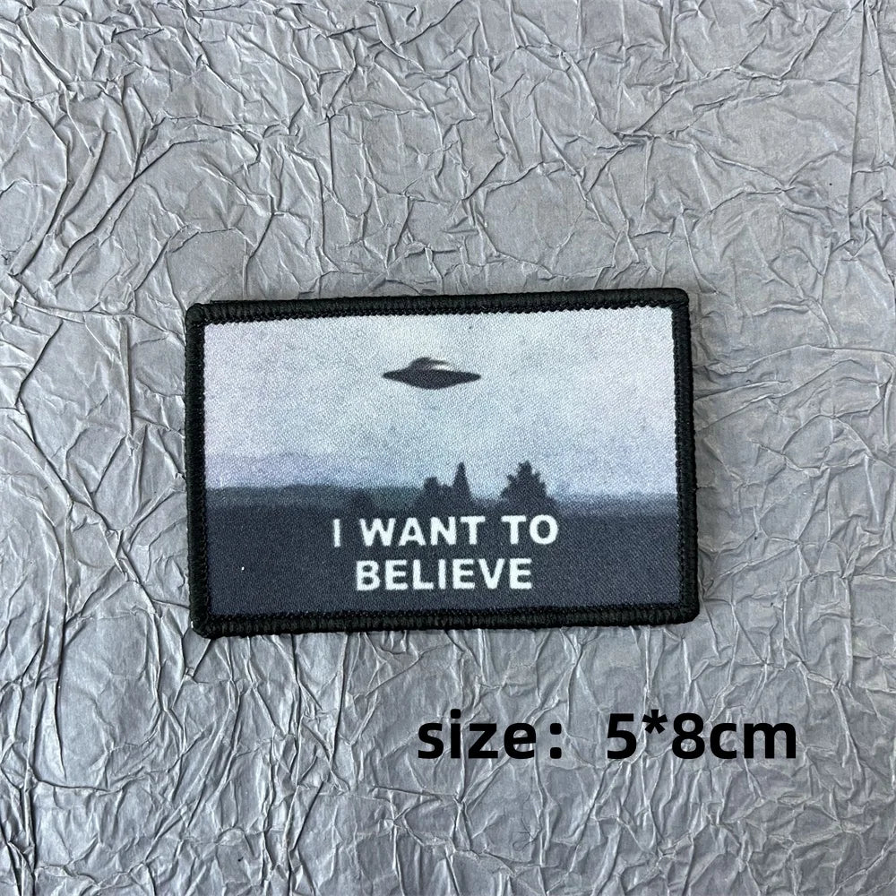 Funny Patch on Clothes Printing Stickers Tactical Equipment Military Accessory Hook and Loop Patches Backpack Appliques
