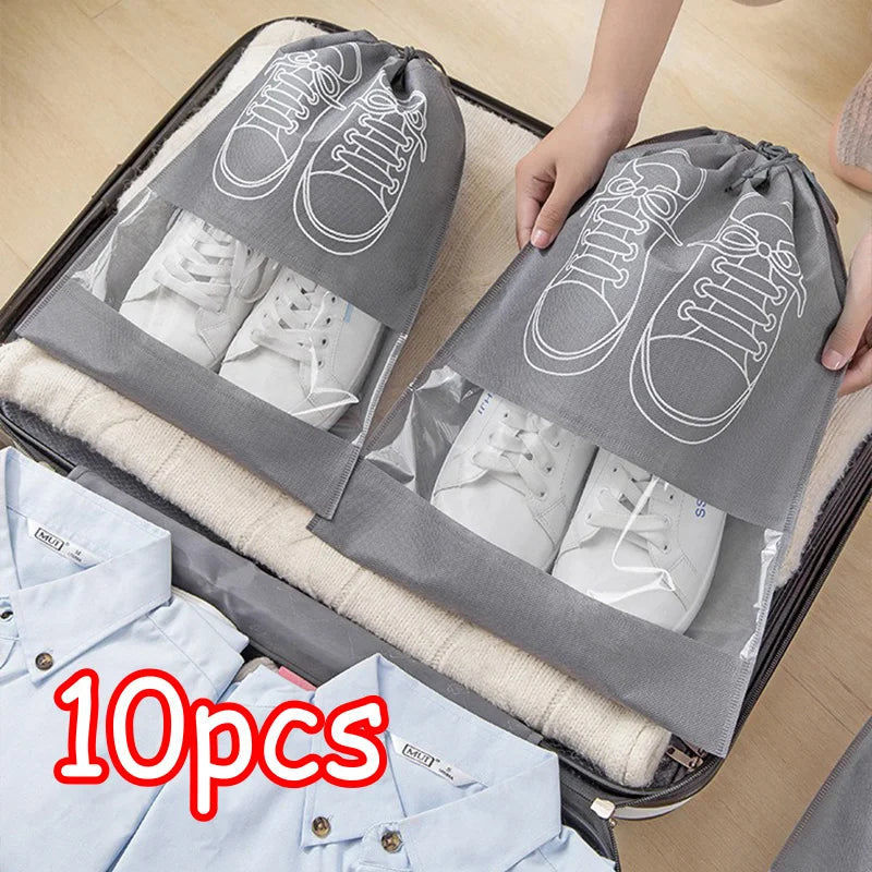 10/5pcs Shoes Storage Bags Closet Organizer Non-woven Travel Portable