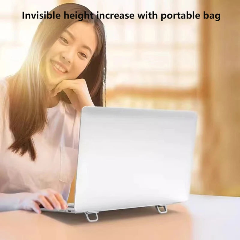 1 Pair Laptop Stand Computer Keyboard Holder Foldable Mini Size Computer Support Holder Space-saving Desk Organizer Laptop Riser