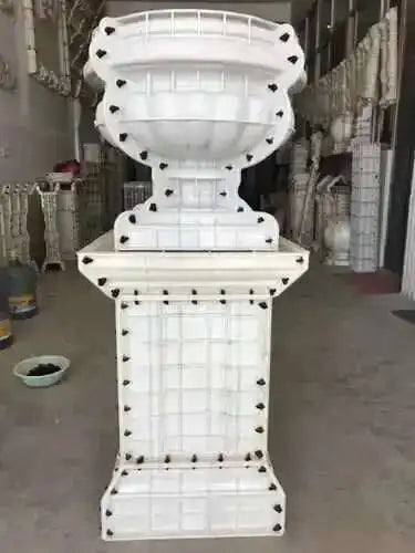 Plastic Thickened ABS Flowerpot Mold Cement Mold for Garden Balcony Fence Square Column Pier Roman Column Concrete Bonsai Mold