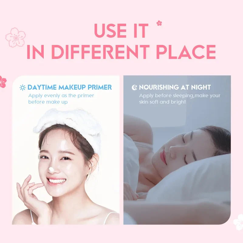 LAIKOU 60g Japan Sakura Essence Cream Cherry Blossom Facial Cream Moisturizing Anti Wrinkle Anti Aging Brighten Skin Skin Care