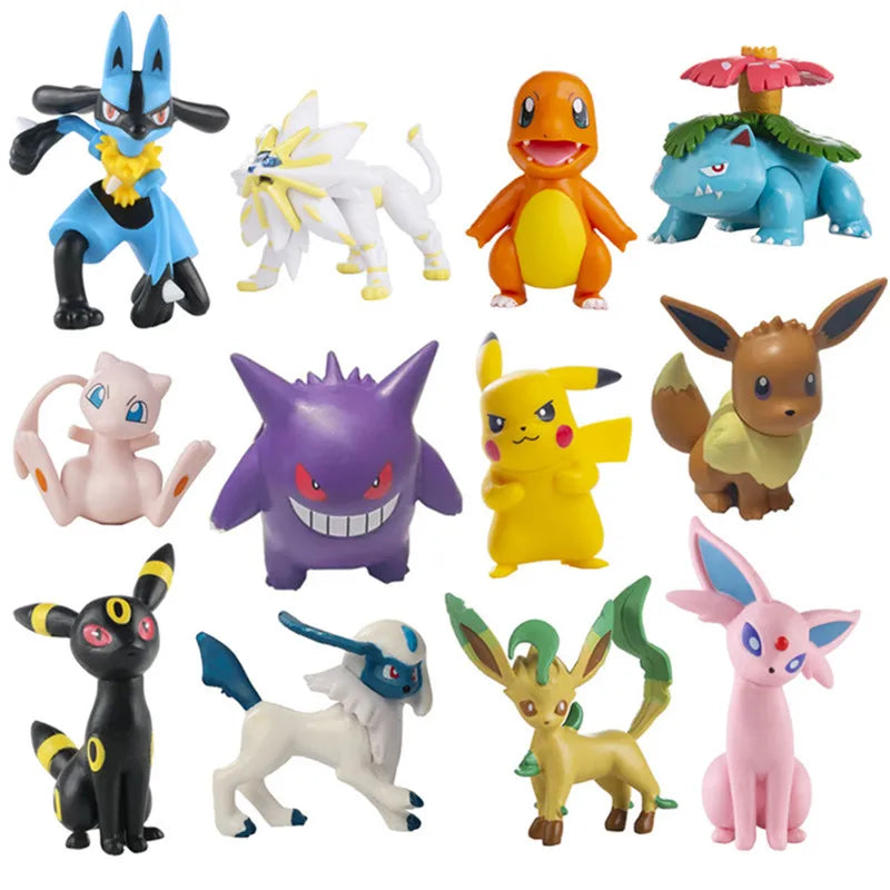 Pokemon Anime Figure Gengar Pikachu Eevee Greninja Mewtwo Pocket