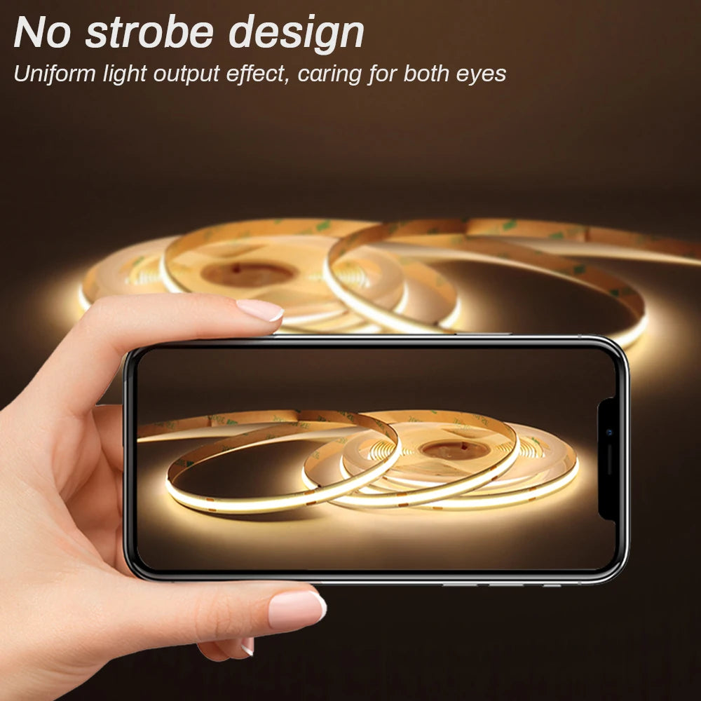 Dimmable COB LED Strip Light, High CRI