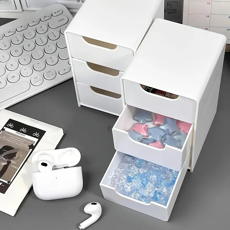 For Desk Perfect for Office Supplies Jewelry Cosmetics Storage Desk Organizer Mini Chic 3-Tier Drawer Organizer