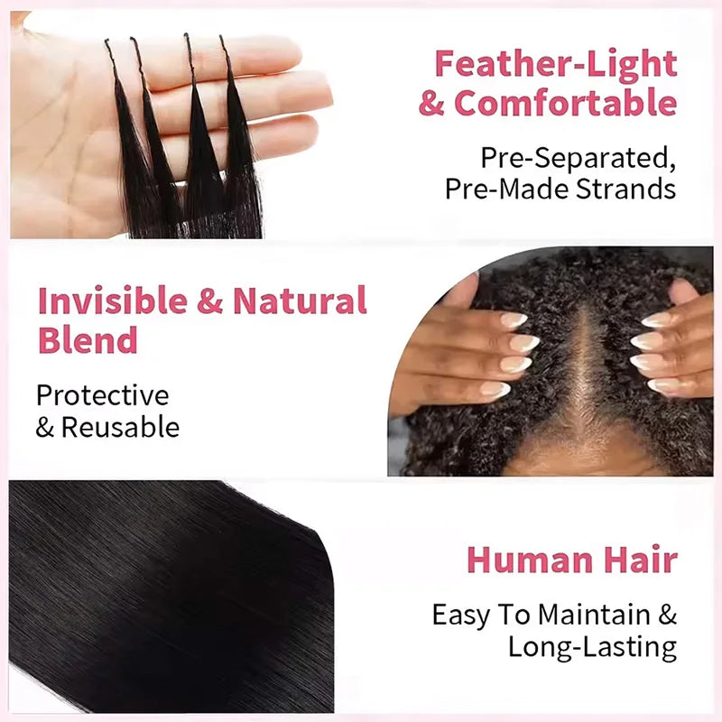 12A 10-30 Inch 1-5PCS 60g/Pck Afro Straight Human Hair