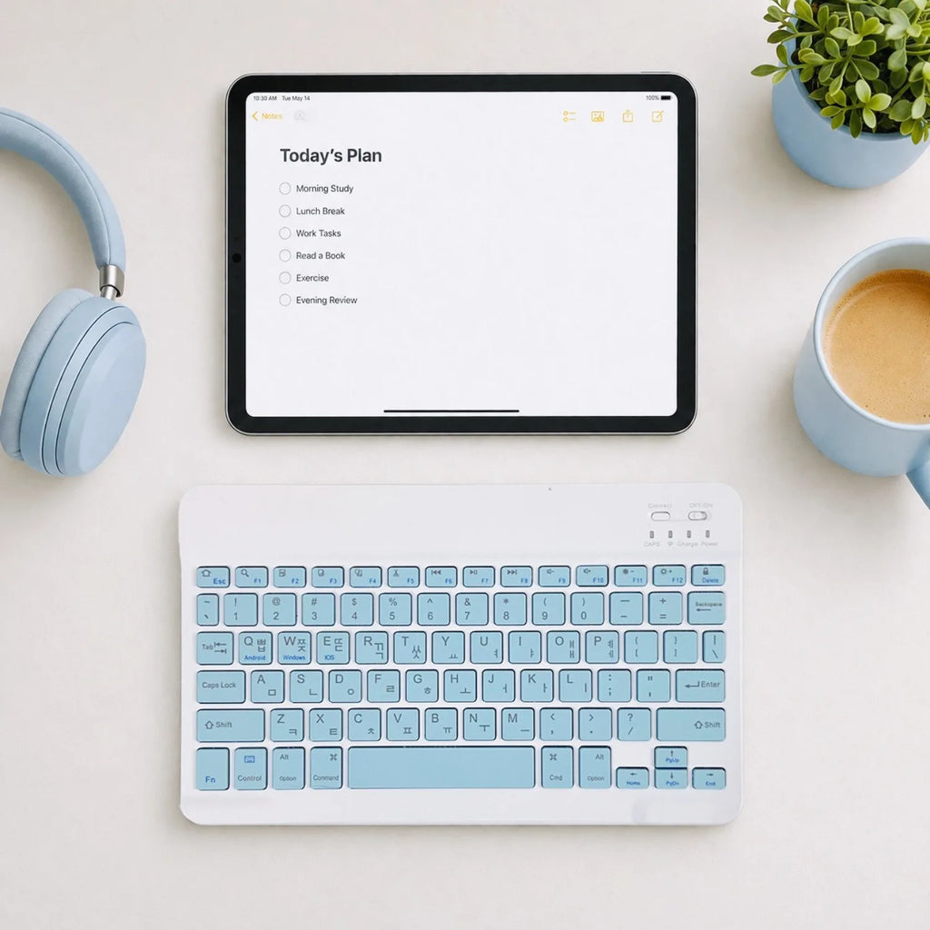 Korean Wireless Bluetooth Keyboard with Mouse 10inch Lightweight Keyboard