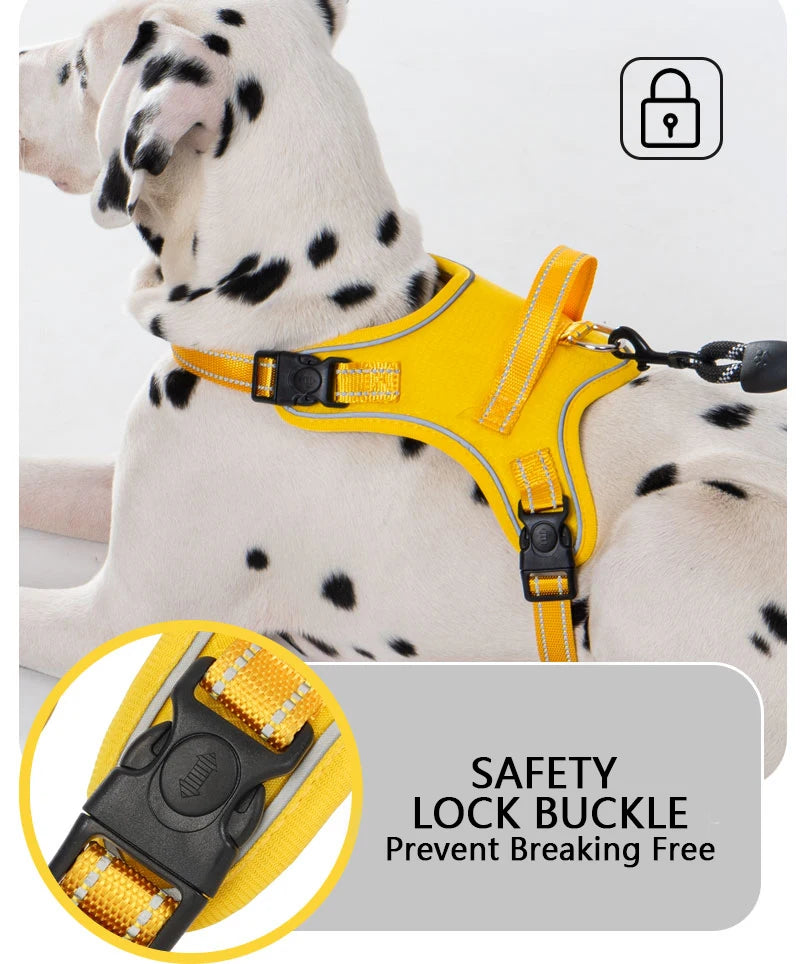 Dog Harness Pet Saddle Quick Wear Structure Protection Ultra Light Chest Strap Safety Anti Break Explosion Proof Dog Vest