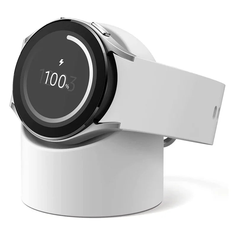 Wireless Charger Holder For Samsung Watch 7 40/44mm Charging Dock Station For Galaxy Watch 5/6 45/46mm Silicone Charger Cradle