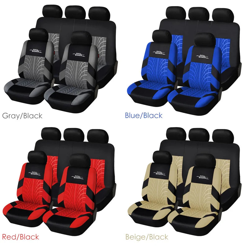 Embroidered Full Set Car Seat Covers