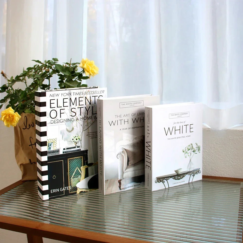 3Pcs Foldable Fashion Fake Books Living Room Decoration Designer Books Coffee Table Ornaments Club Hotel Room Villa Prop Books