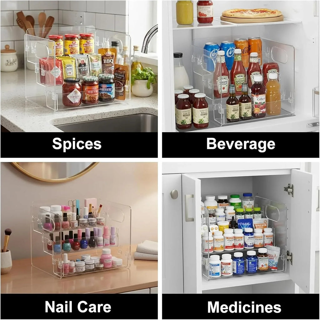 3 Tier Clear Acrylic Organizer Rack