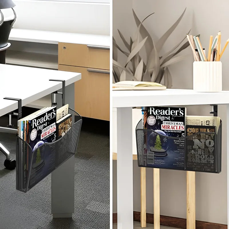 Simple Clip-On Desk Organizer - Magazine & Book Hanging Shelf | Quick and Hassle-Free Setup | Upgrade Your Study Space
