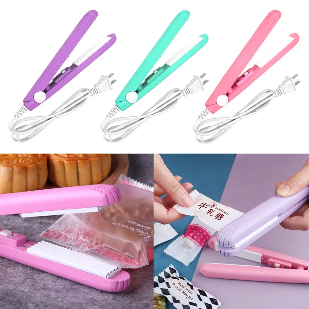 Mini Portable Heat Sealing Machine Food Vacuum Sealer Seal Packing Plastic Impulse Sealer Household Bag Clips Handheld bagsealer