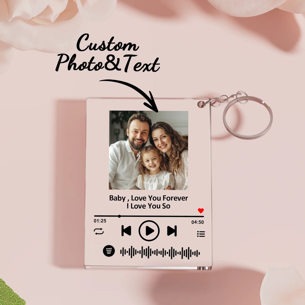 Custom acrylic photo keychains, custom engraved photo keychains, custom photo and text keychains, surprise gifts