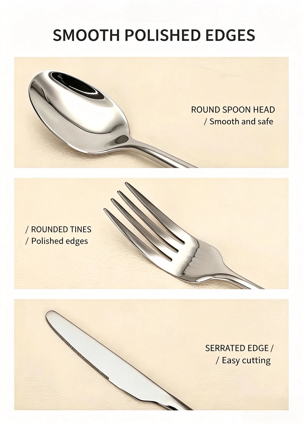Flatware Cutlery Utensil Set Premium Stainless Steel,  for Kitchen, Home, Wedding, Party, Mirror Polished and Dishwasher Safe