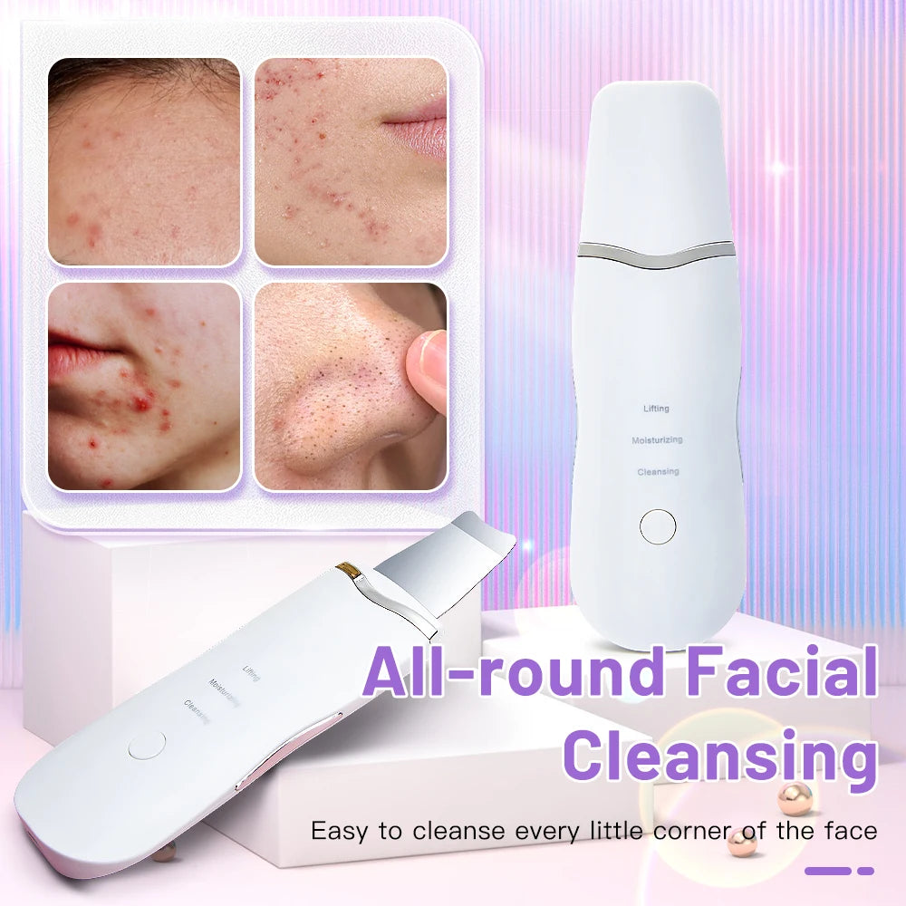 Facial Skin Scrubber Face Spatula Exfoliator Deep Cleansing Blackhead Remover Facial Lifting Cleaning Not Ultrasonic Skin Care