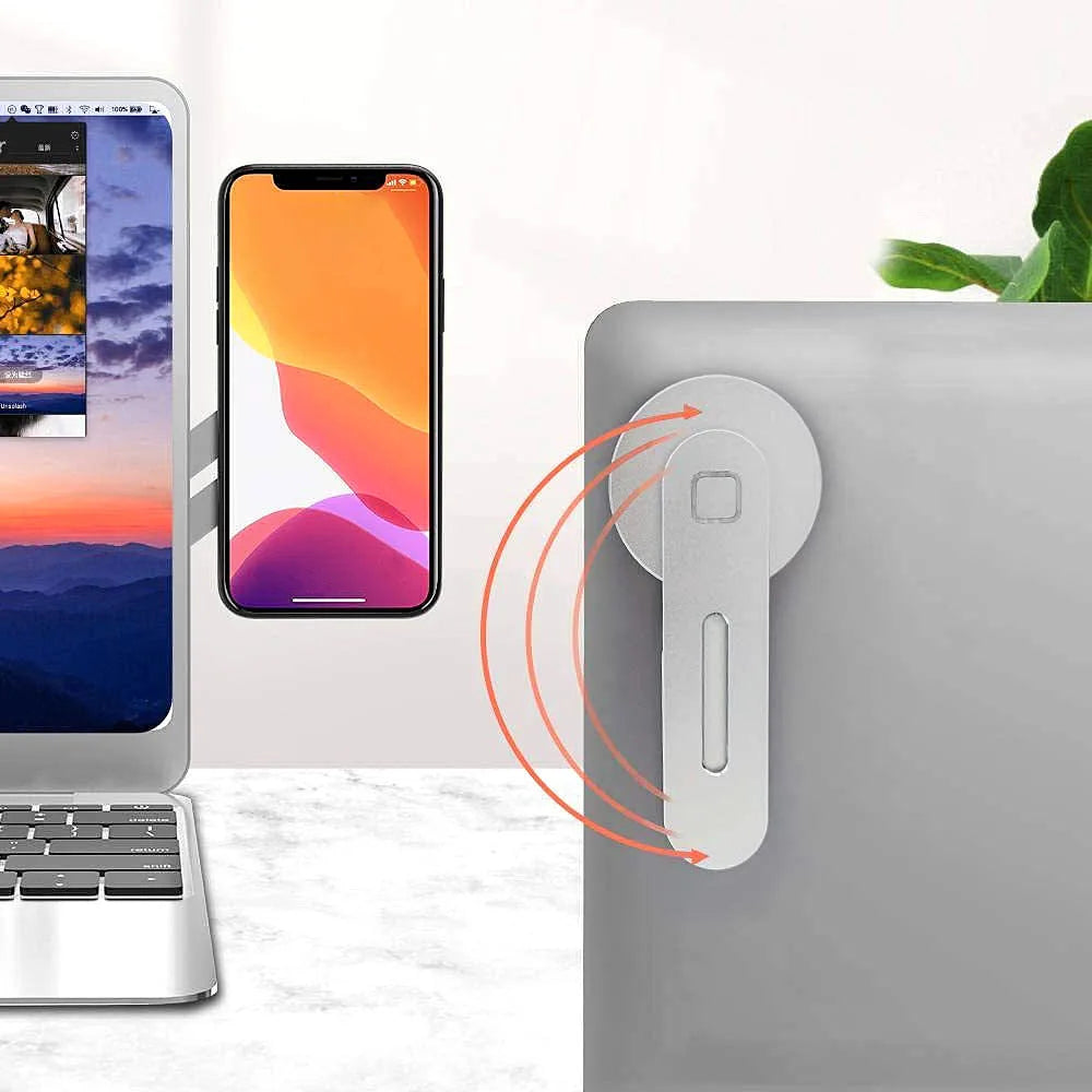 15W Fast Wireless Charger Magnetic Phone Holder forMagsafe forIPhone 14 13 12 Metal Expansion Bracket Laptop Screen Side Mount