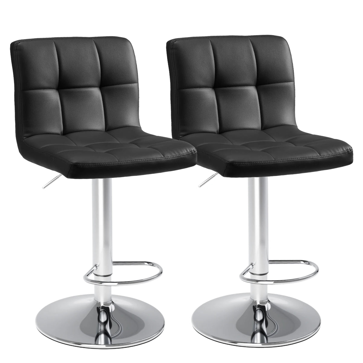 JHK PU Leather Bar Stools Set of 2