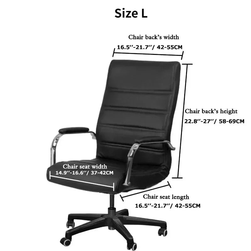Elastic Computer Office Chair Cover Kitchen Modern Simple Desk Chair Cover Armrest Seat Cover Suitable for All Seasons