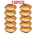 Japanese-style Plastic Dish Multifunctional Simple Imitation Wood Grain Bone