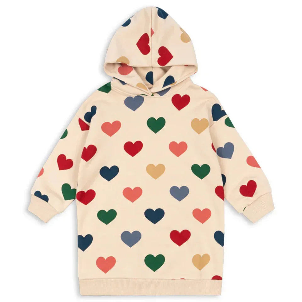 Spring KS Baby Girl Outfit Set Heart Sweatshirt Dress Kids Cotton Clothes Girls Sweatpants Pants Suits Children's Homewear 1-9Y