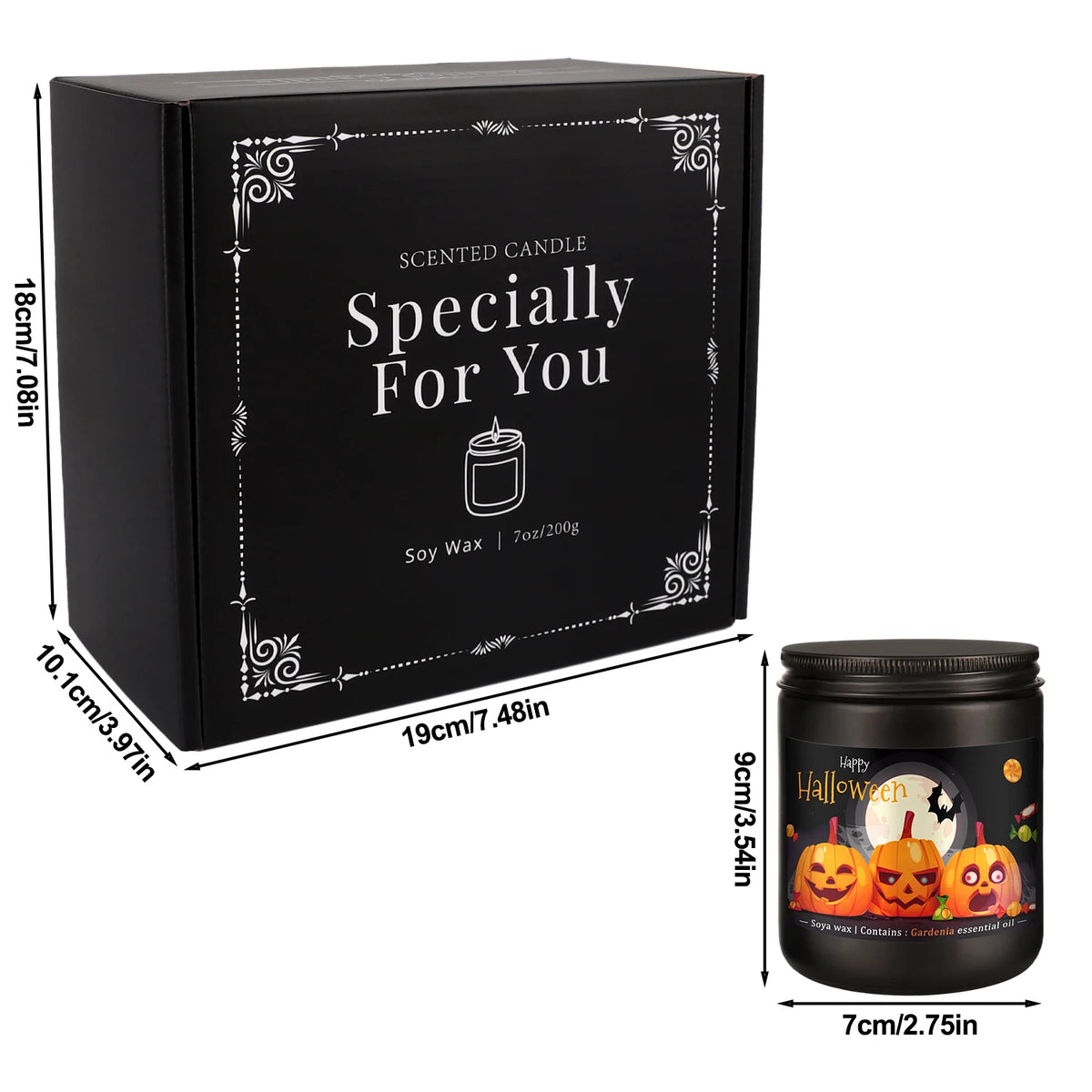 Halloween Candles, 4-Pack, 7oz