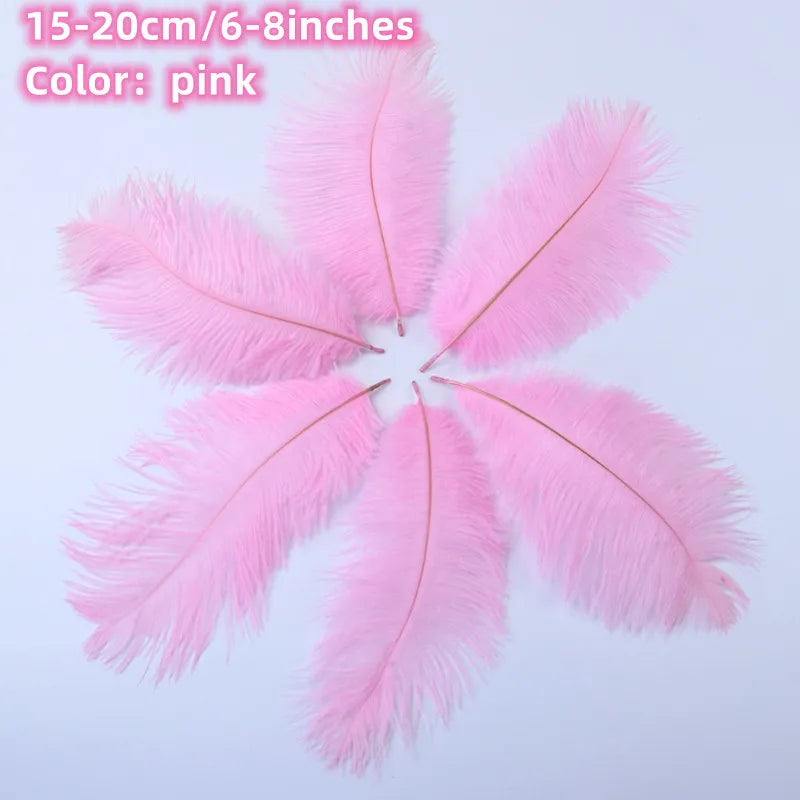 10PCS/Lot White Ostrich Feathers Plume for Wedding Table Centerpieces Carnival Prime Decor  45-50CM 55-60CM Ostrich Plumas Large