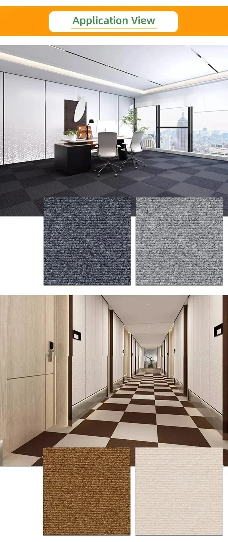 Self Adhesive Carpet Floor Tiles Sticker Square Rugs Peel and Stick Mat DIY Flooring for Kitchen Dining Room Bedroom Home Decor