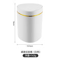 Small Trash Can with Lid Plastic Press Type Step On Wastebasket for Office Dorm Bedroom Bathroom Kitchen Car Desktop