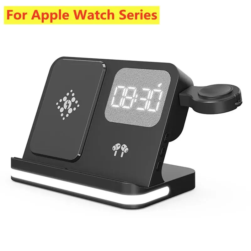 6 In 1 Wireless Charger Stand For iPhone Samsung S23 S22 Ultra Note Fold Galaxy Watch 5 4 Active Buds Fast Charging Dock Station
