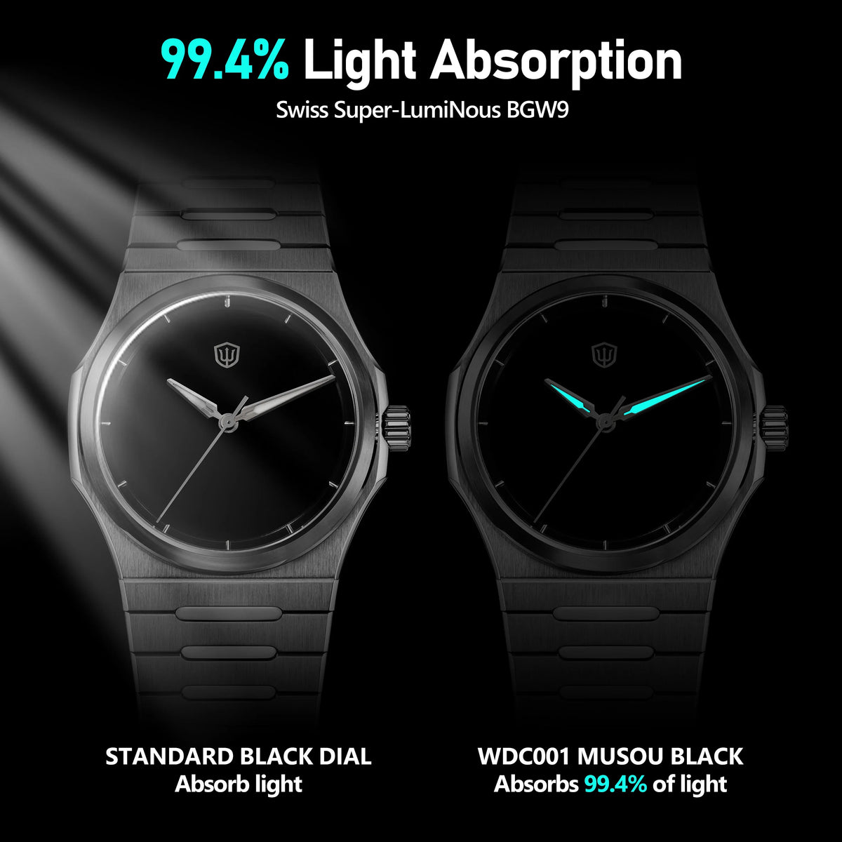 Watchdives WDC0001 PREMIER Super Black 39mm Automatic Watch Miyota
