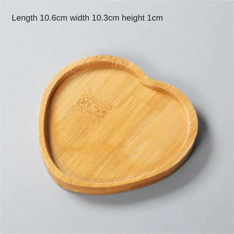17 Style Bamboo Tray Wood Saucer Flower Pot Tray Cup Pad Coaster Plate Kitchen Decorative Plate Creative Coaster bandeja 화분받침대