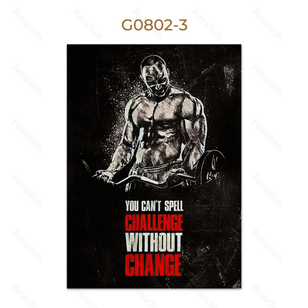Muscle Motivation Inspirational Quotes Bodybuilding Wall Art Canvas Painting Posters Picture For Gym Fitness Office Home Decor