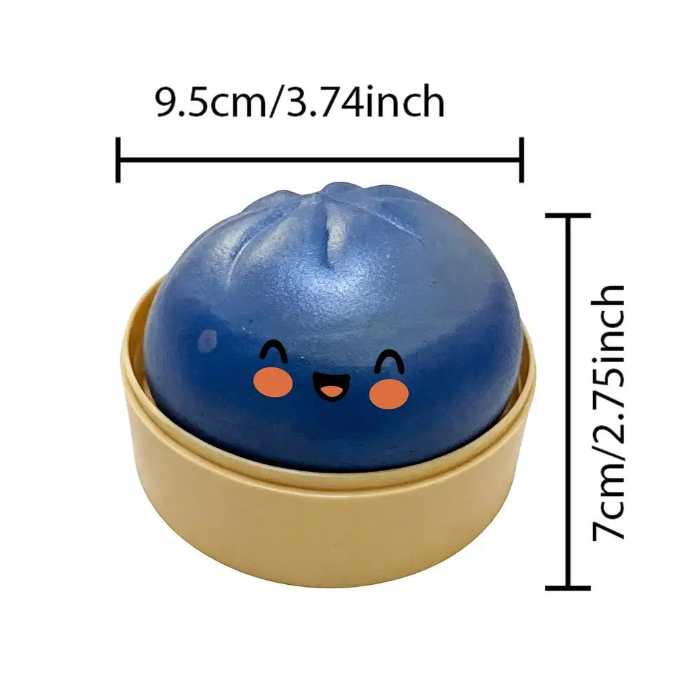 Colorful Bun Sensory Balls Giant Rainbow Dumpling-Shaped Stress-Relieving Ball Rare Pink Glittering Dumpling Soft Squeeze Toy