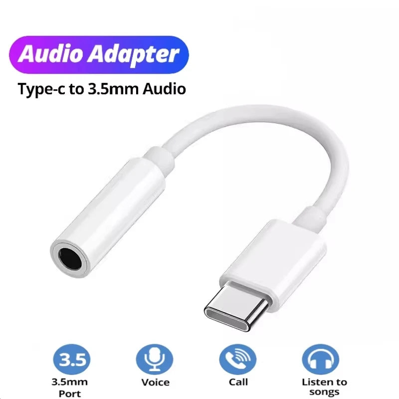 Lightning/USB Type-C to 3.5mm Jack Audio Adapter, OTG Aux Cable Converter for iPhone & Cellphones, Electronics Accessories
