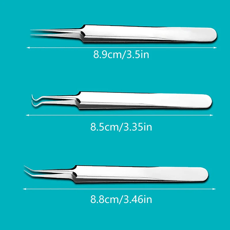 Cell Pimples Blackhead Remover Clip Ultra-fine Tweezers Black Dots Blackhead Extractor Acne Needle Facial Cleaner Skin Care Tool