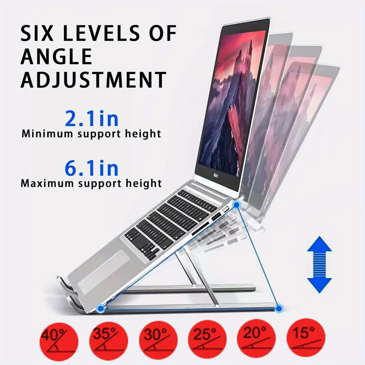 6-Level Adjustable Laptop Stand