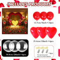 LED luminous light string (excluding battery) transparent bobo balloon red heart-shaped latex balloon luminous party decoration
