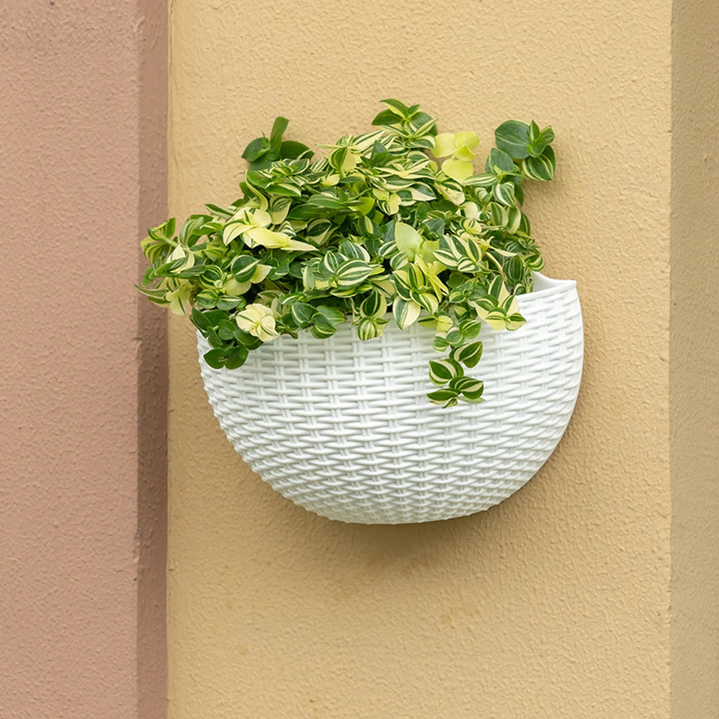 Flower Pot Exquisite Wall-mounted Plastic Wall Hanging Basket Flowerpot for Outdoor Garden Balcony Planter Bucket Home Decor New