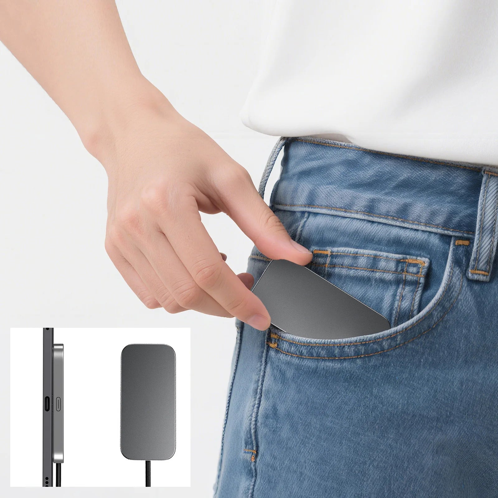 For iPad Pro Magnetic Wireless Charger Aluminum Alloy Fast Charging Smart Chargers With 2m Cord For iPad Pro 13"/11"/12.9"/10.9"