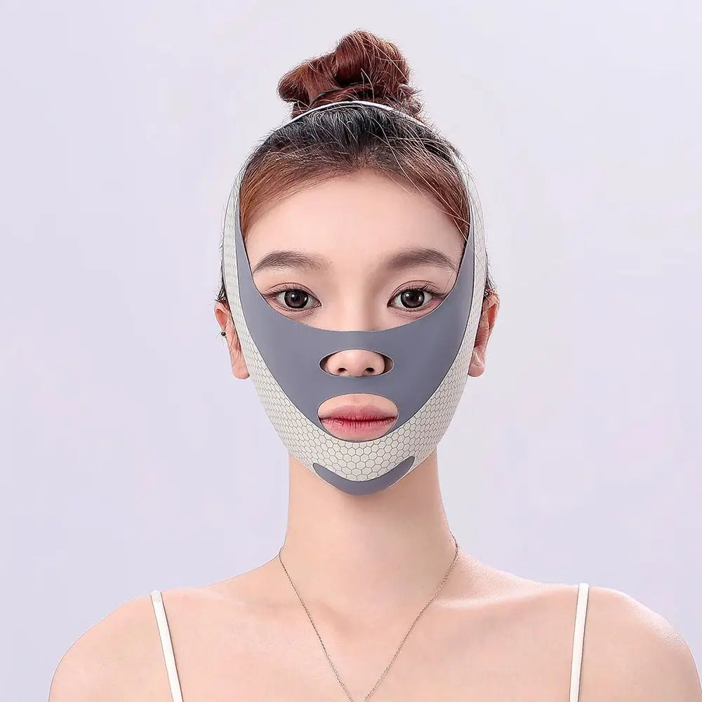 Adjustable Face Sculpting Sleep Mask Elastic Slimming Strap Lifting Tightening Mask Breathable Skin Care V Line Shaping Mask