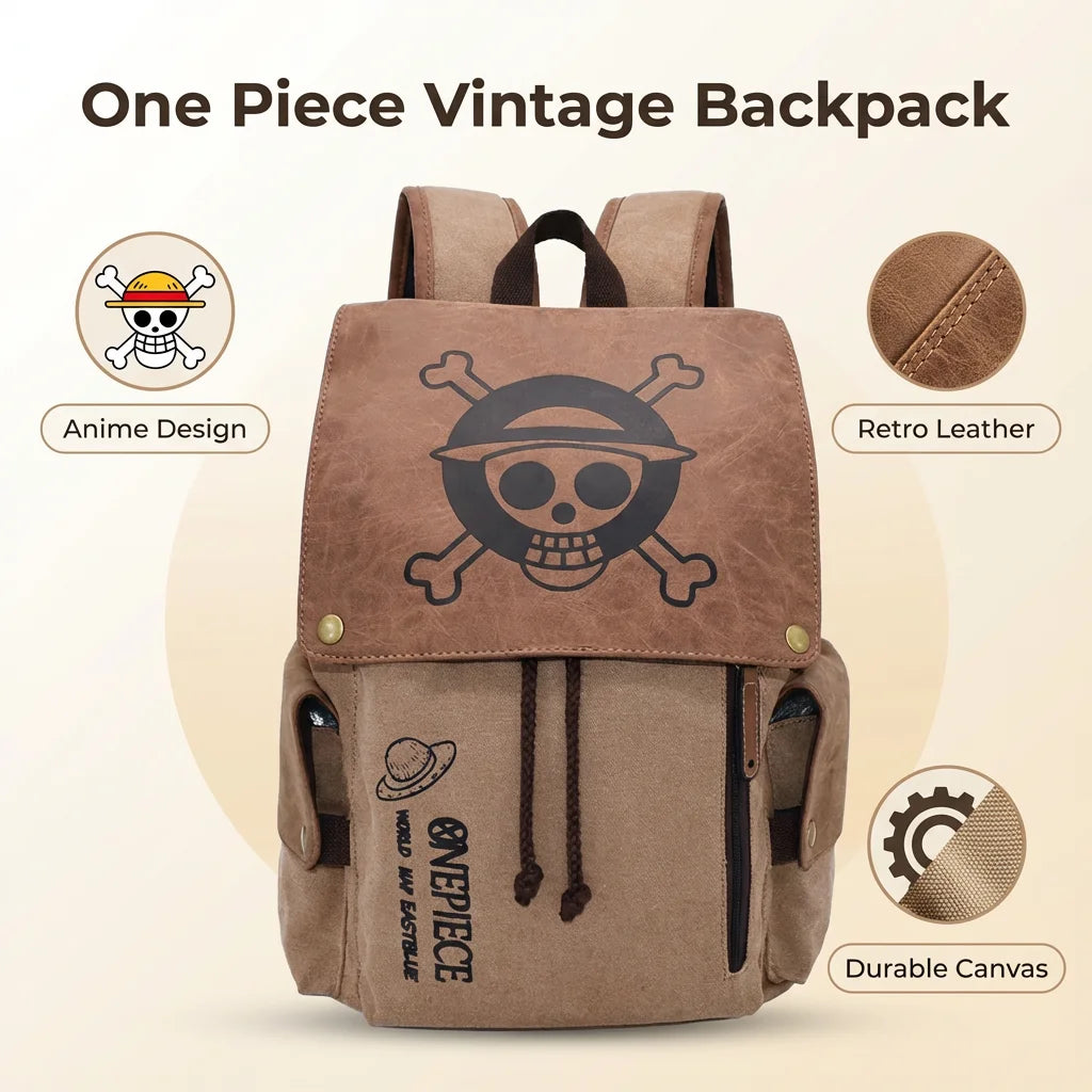 Cartoon Animation AttackonTitan ONEPIECE NARUTO Large Capacity Canvas Backpack