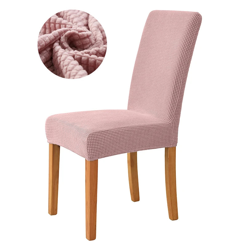 Elastic Dining Chair Cover Stretch Seat Slipcover Jacquard Spandex Protector Case for Kitchen Chair Seat Home Hotel Banquet